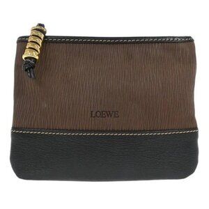 Loewe Brown Leather Velasquez Pouch Bag 155475